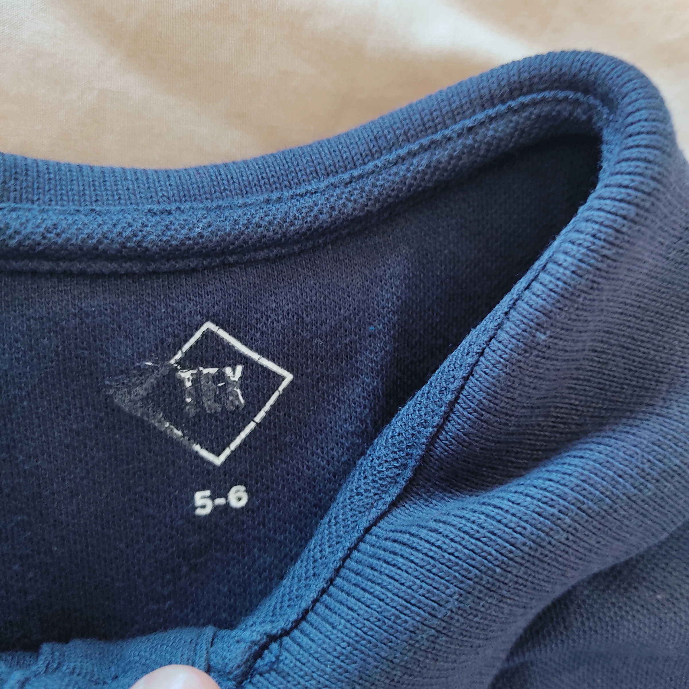 Navy blue short-sleeve polo. Size 5-6 years (116 cm). Tex – photo 3